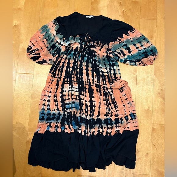 Young Fabulous & broke boho tie-dye dress blue pink size S-M - Picture 1 of 5